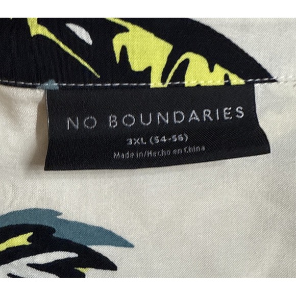 Brand New No Boundaries White Hawaiian Shirt Size XXXL - Picture 4 of 4